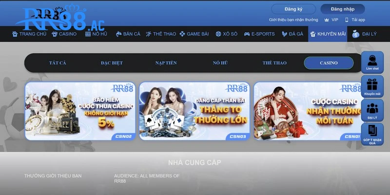 Hoàn trả tiền cược khi tham gia sảnh casino